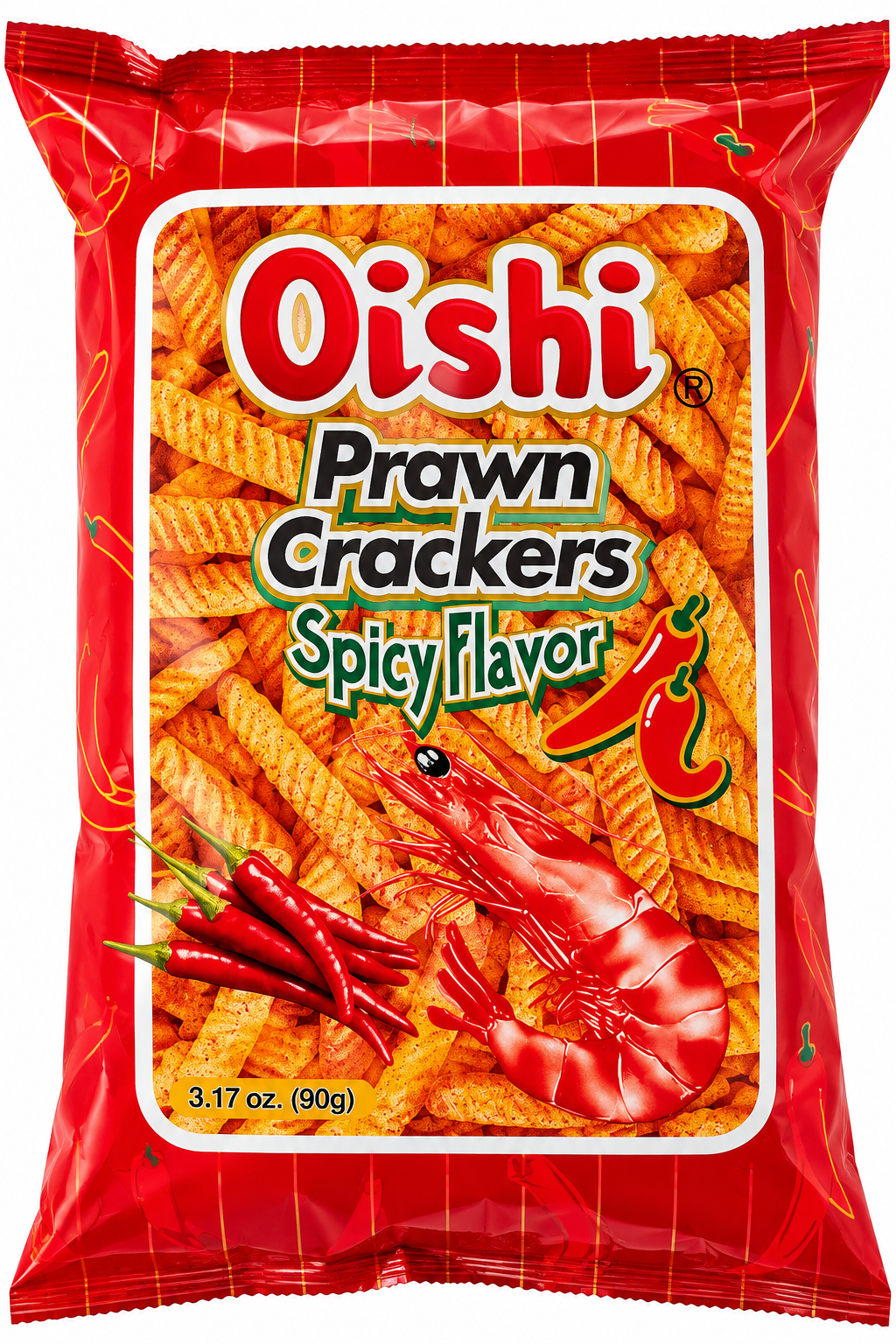 Oishi Prawn Crackers Spicy 90g